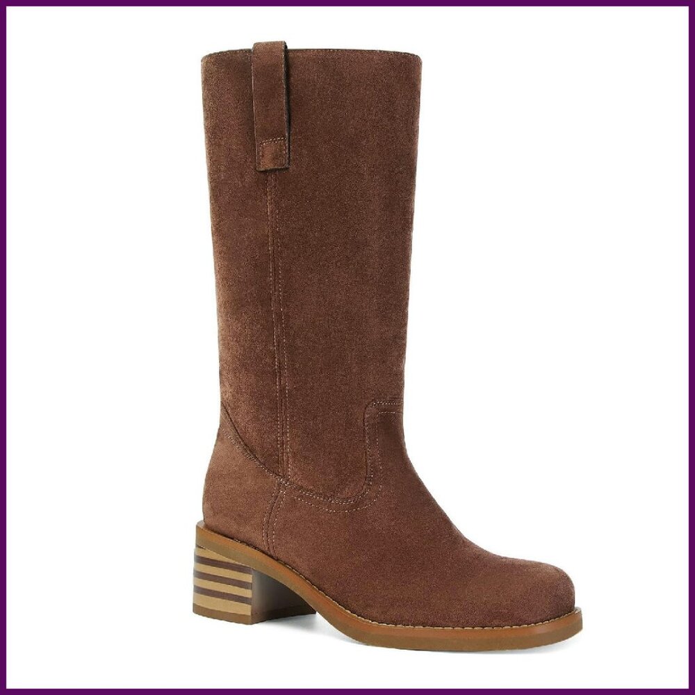 Elegant Brown Suede Ankle Booties